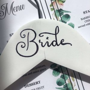 Bridal personalised bespoke wedding coat hanger for wedding dress or bridal robe